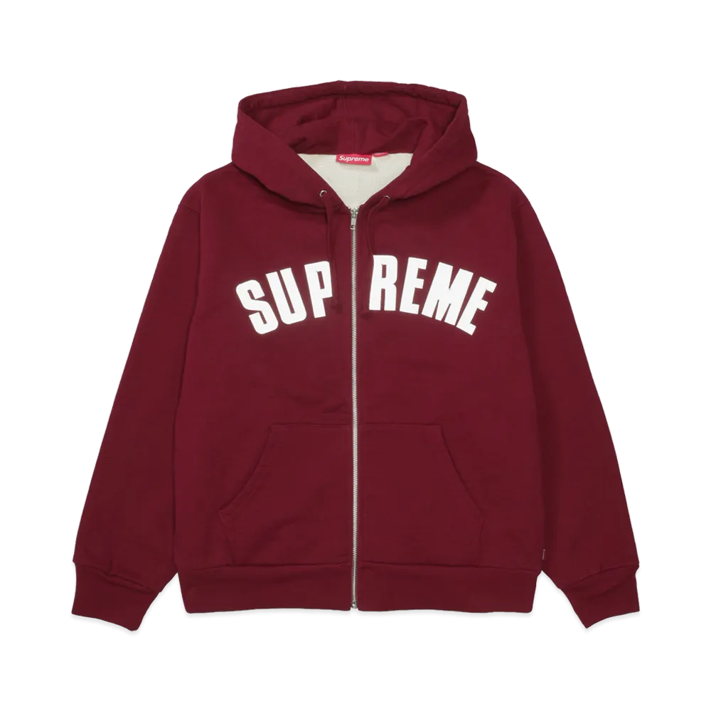 Supreme Arc Thermal Lined Zip Up Hooded Sweatshirt "Cardinal"