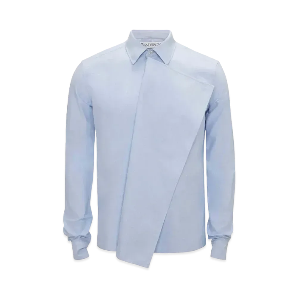 JW ANDERSON Drape Front Shirt "Light Blue"