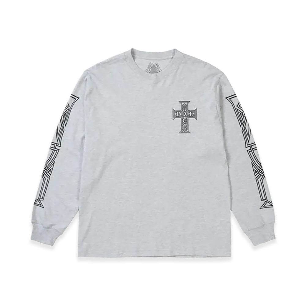 PALACE Y So Cross Longsleeve "Grey Marl"