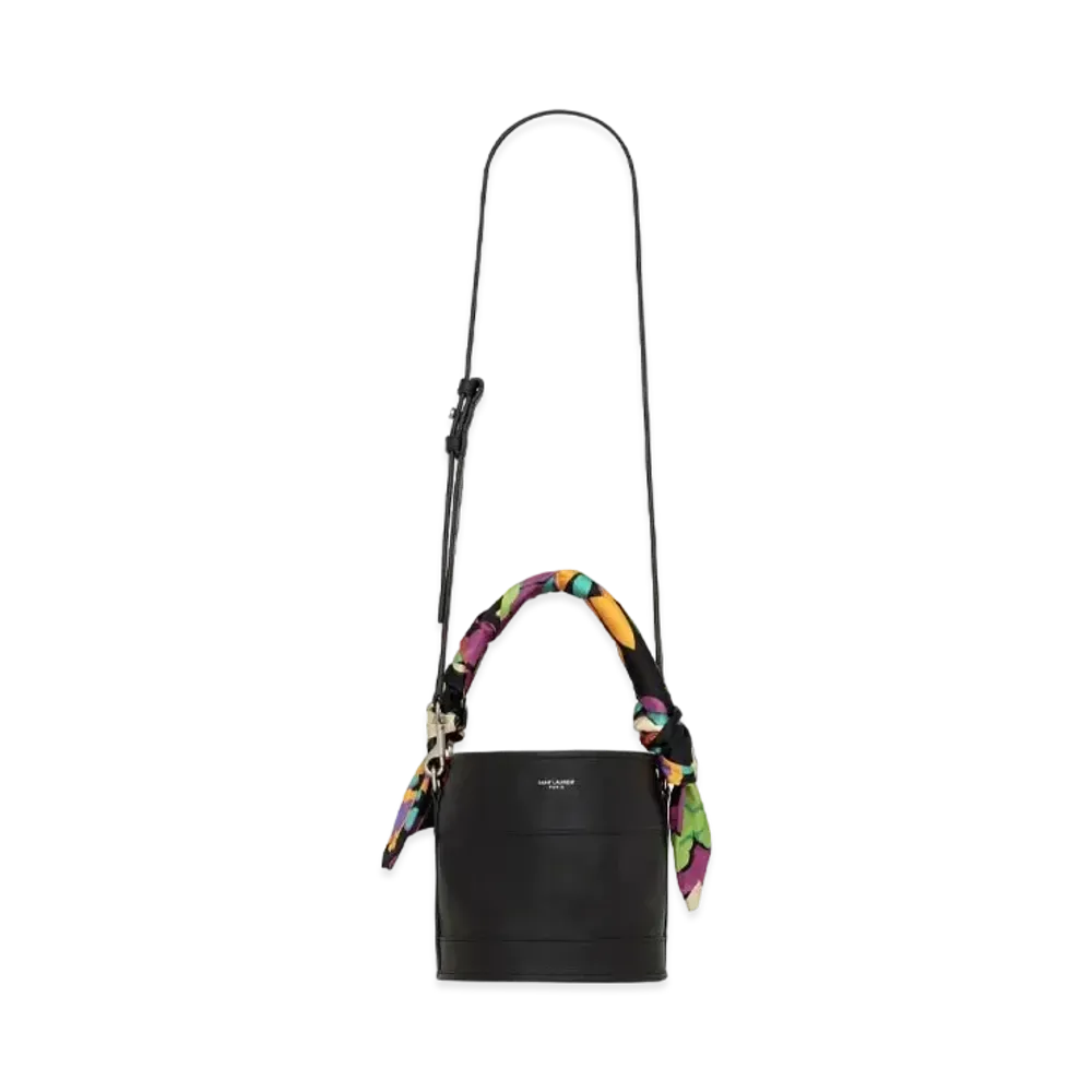 Saint Laurent Bahia Small Bucket Bag In Smooth Leather "Black"