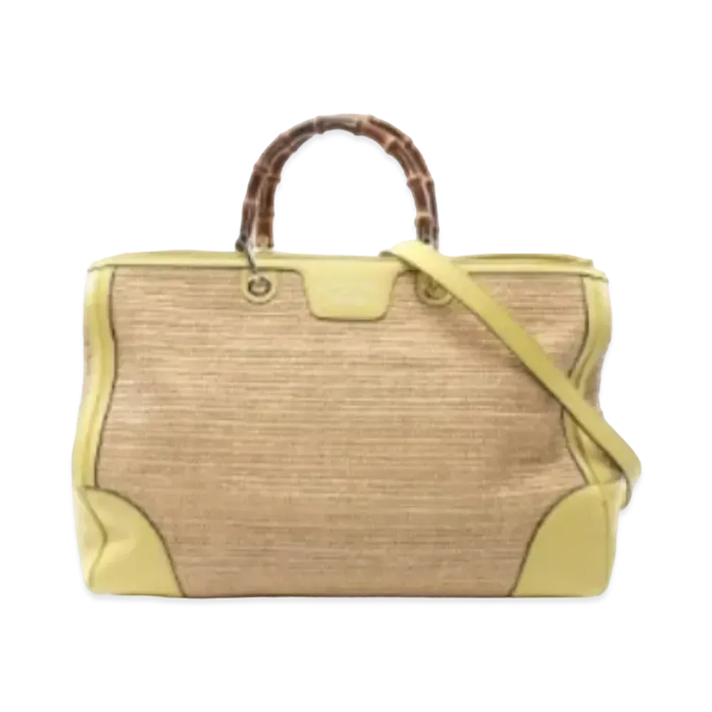 GUCCI GG Marmont Bamboo Shopper "Yellow"