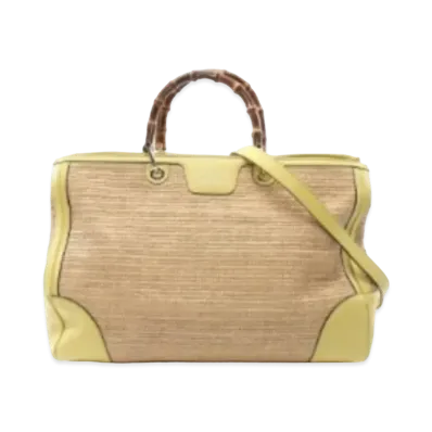 GUCCI GG Marmont Bamboo Shopper "Yellow"