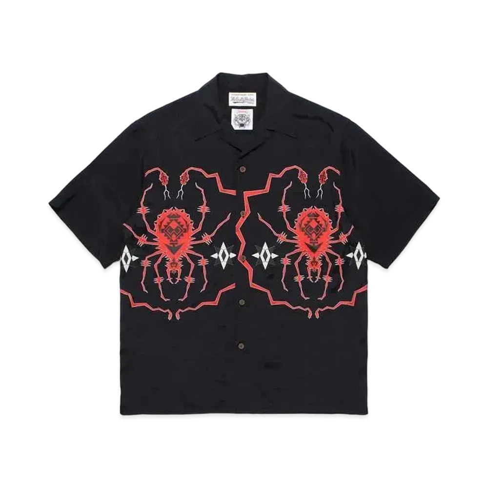 WACKO MARIA Wolf's Head / Hawaiian Shirt #1 "Black/Red"
