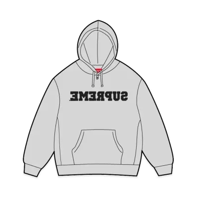 Supreme Reverse Hooded Sweatshirt "Heather Grey"