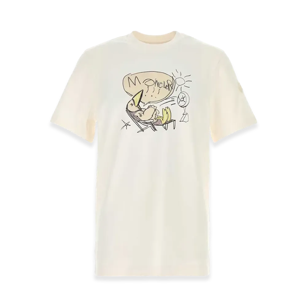 MONCLER Cotton T-Shirt "White/Ivory"