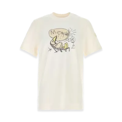 MONCLER Cotton T-Shirt "White/Ivory"