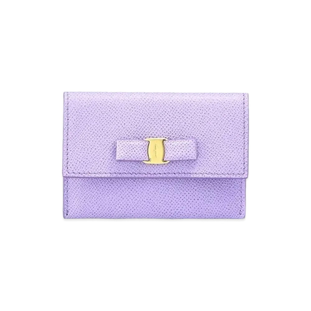 Salvatore Ferragamo Vara Bow Card Case "Purple"