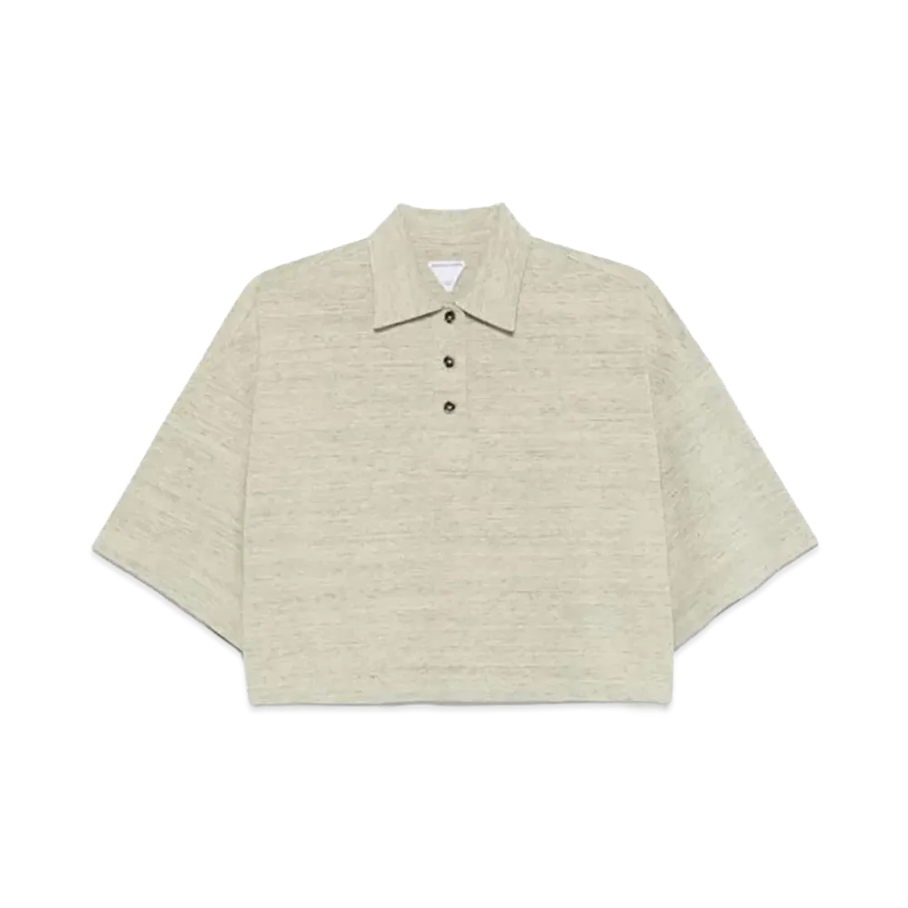 Bottega Veneta Women's Cotton Pique Polo Shirt "Beige"