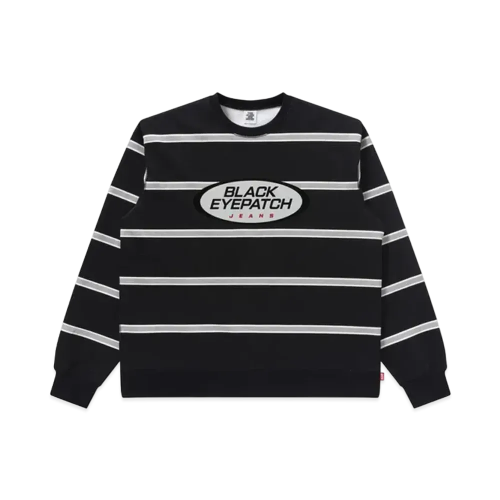 Black Eye Patch BEP Jeans Bordered Crewsweat "Black"