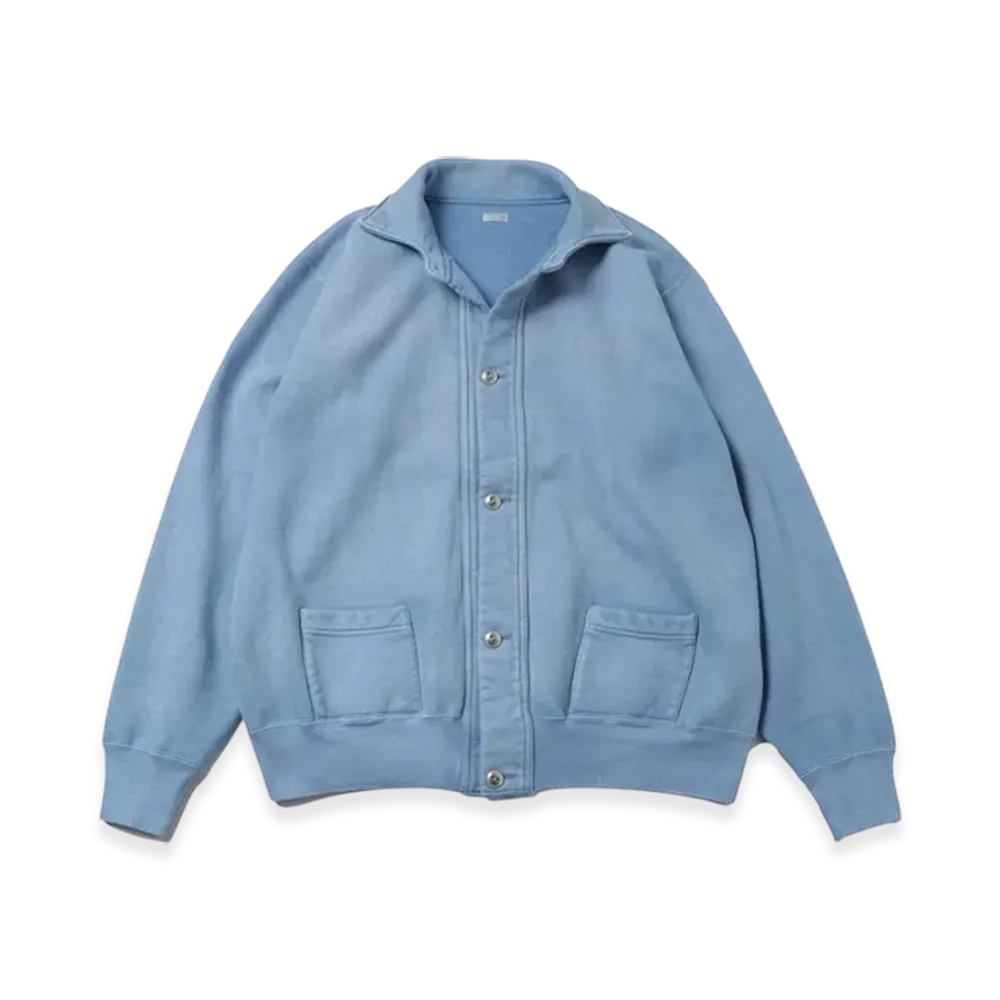 A.PRESSE Vintage Sweat Cardigan "Sax"