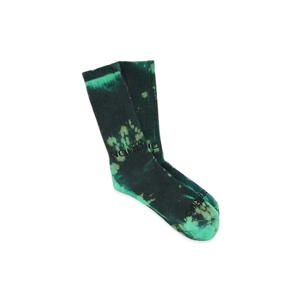 HOMBRE Nino TIE DYE SKATE SOCKS "GREEN / NAVY"