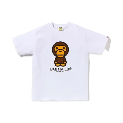 A BATHING APE Baby Milo Tee "White"