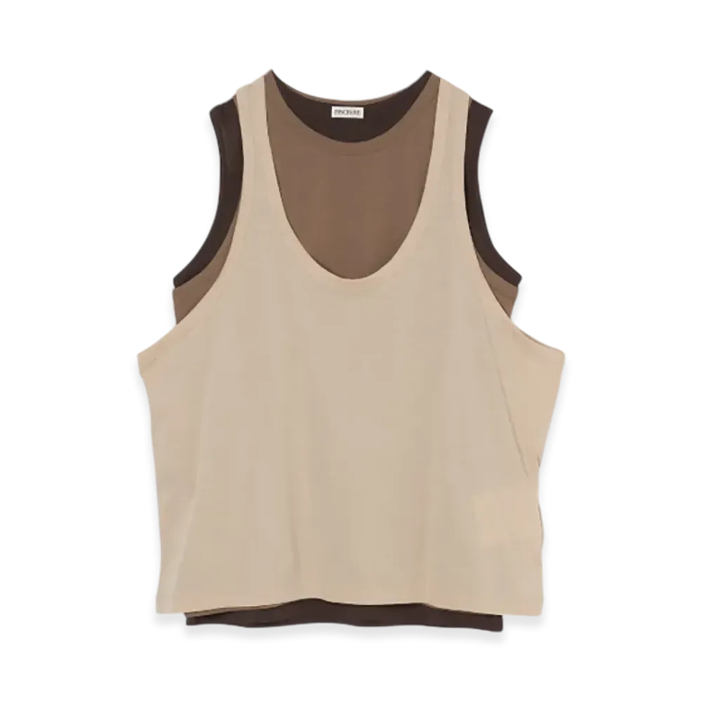 INSCRIRE Light Jersey Layered T/T "Beige/Mocha/Brown"
