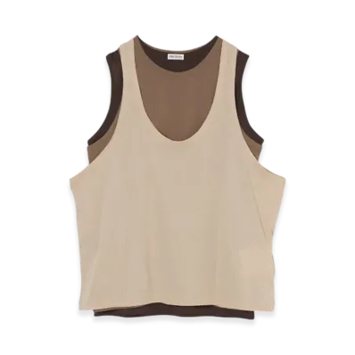 INSCRIRE Light Jersey Layered T/T "Beige/Mocha/Brown"
