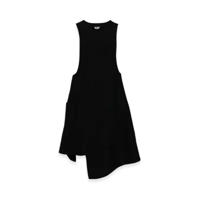 BLACK COMME des GARCONS Asymmetric Dress "Silver"