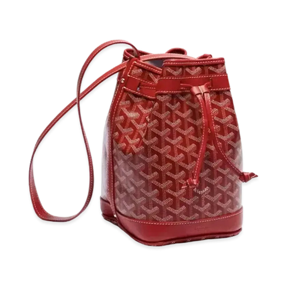 Goyard Petit Flot Bucket Bag "Red"