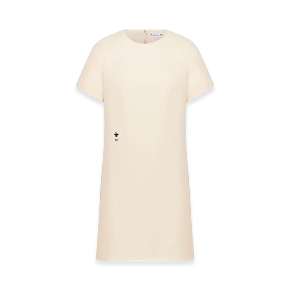 Dior Women's Straight Dress Wool Silk "White"
