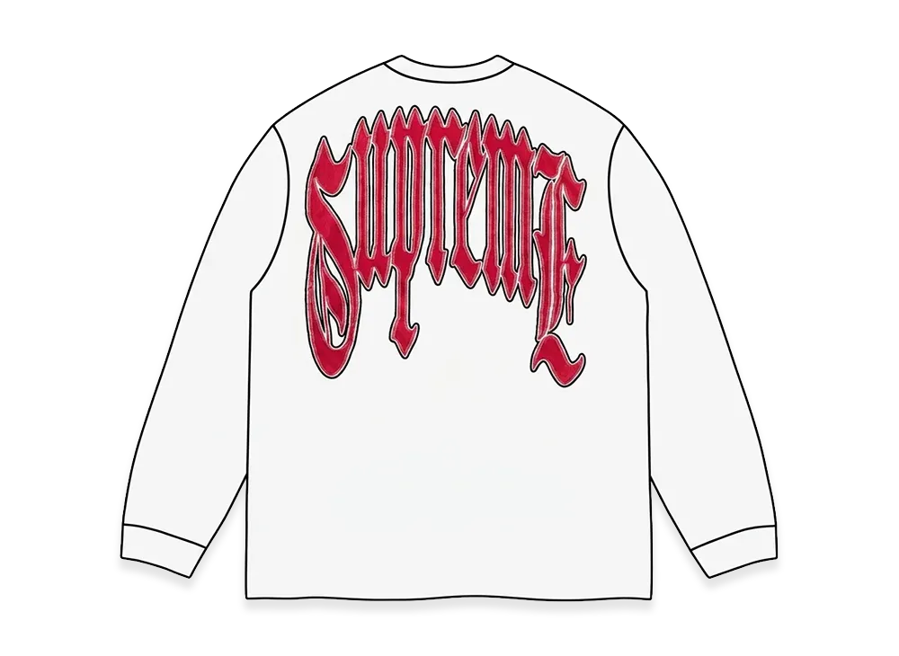 Supreme Intarsia L/S Top "White"