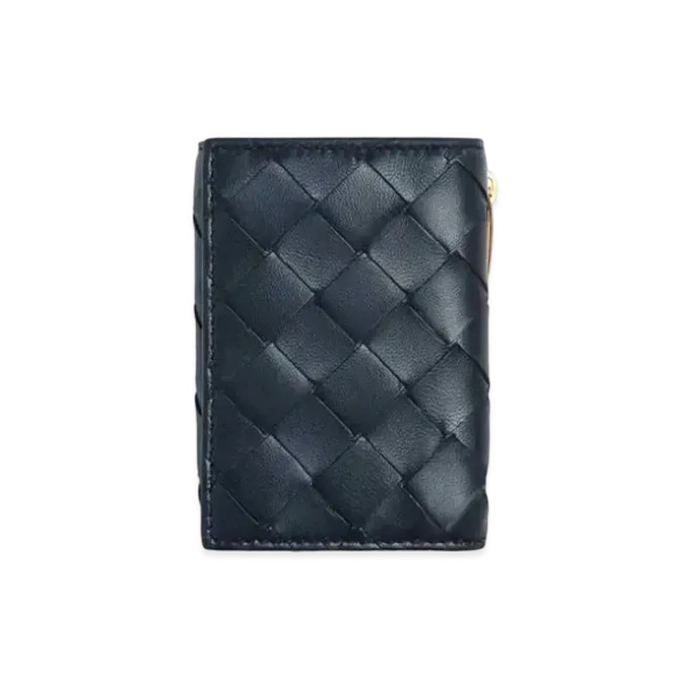 Bottega Veneta Intrecciato Lambskin Tiny Trifold Zippered Wallet "Space"