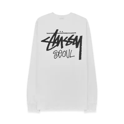 Stussy Stock Seoul LS Tee "White"