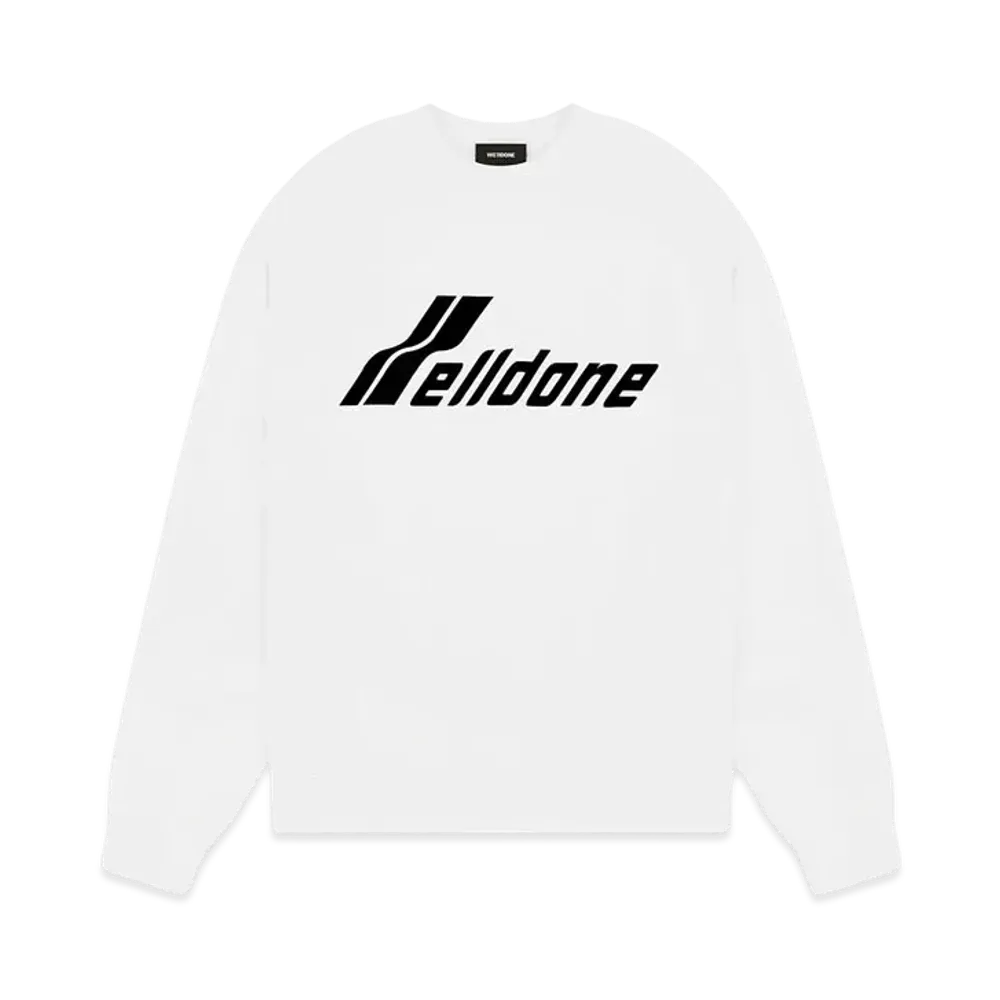 WE11DONE Loose-Fit Wappen Sweatshirt "White"