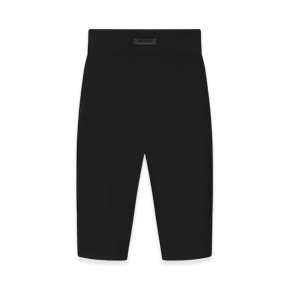 FEAR OF GOD ESSENTIALS Women's Rib Knit Biker Short "Jet Black"