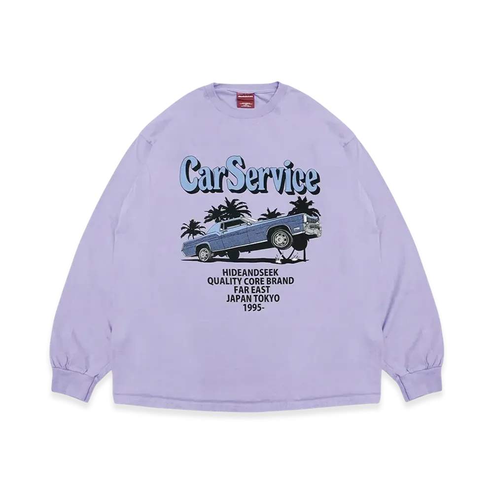 Hide and Seek x Carservice L/S Tee-2 (Front) "Light Purple"