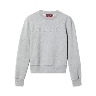 GUCCI Cotton Jersey Sweatshirt "Grey Light"