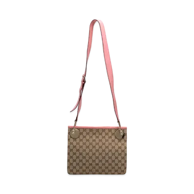 GUCCI GG Canvas Shoulder Bag "Beige/Pink"
