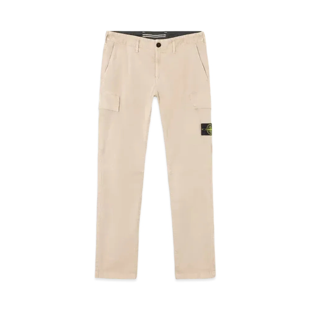 Stone Island 3100306 Stretch Organic Broken Twill Cotton Old Effect "Desert Brown"
