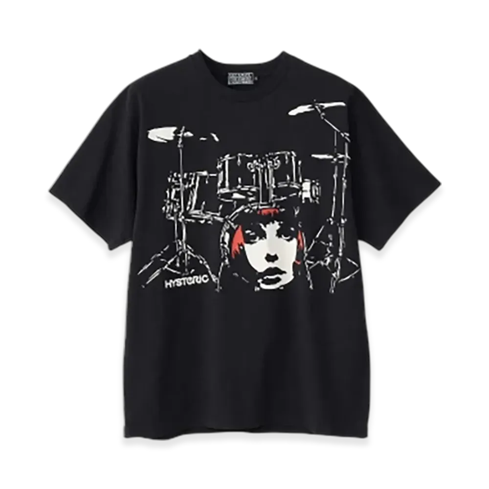 HYSTERIC GLAMOUR Drum Set T-Shirt "Black"