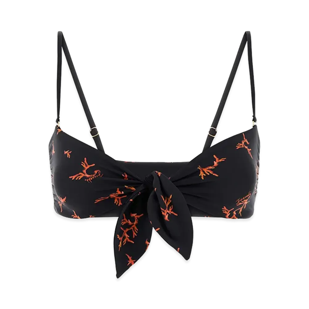 FENDI Women's Stretch Nylon Bikini Top "Black"