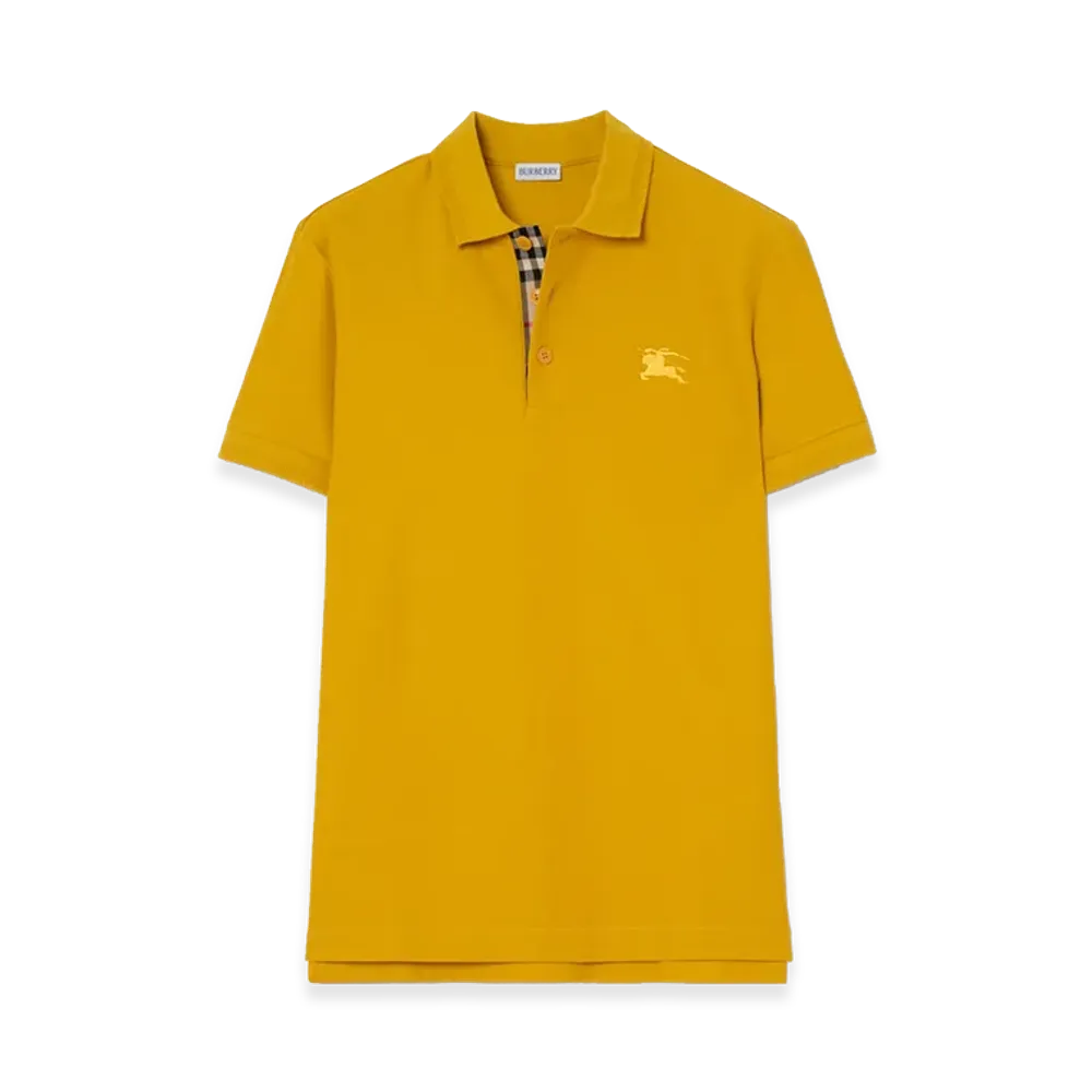 Burberry Cotton Polo Shirt "Pear Yellow"