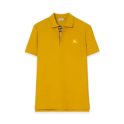 Burberry Cotton Polo Shirt "Pear Yellow"