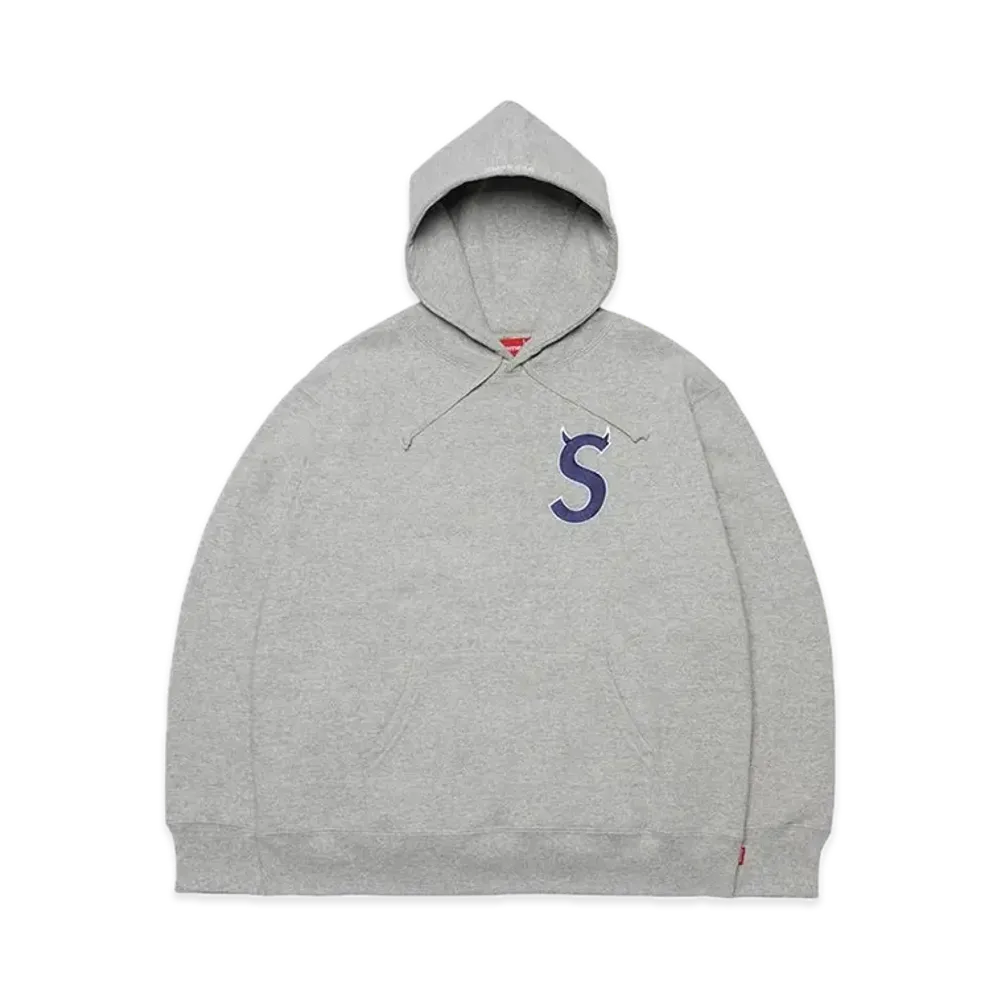 Supreme S Logo Hooded Sweatshirt "Heather Grey" (22FW)