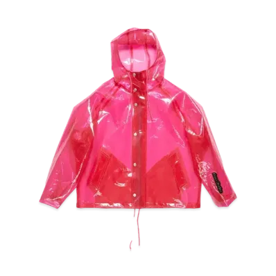 Acne Studios Hooded Transparent Jacket "Berry Pink"
