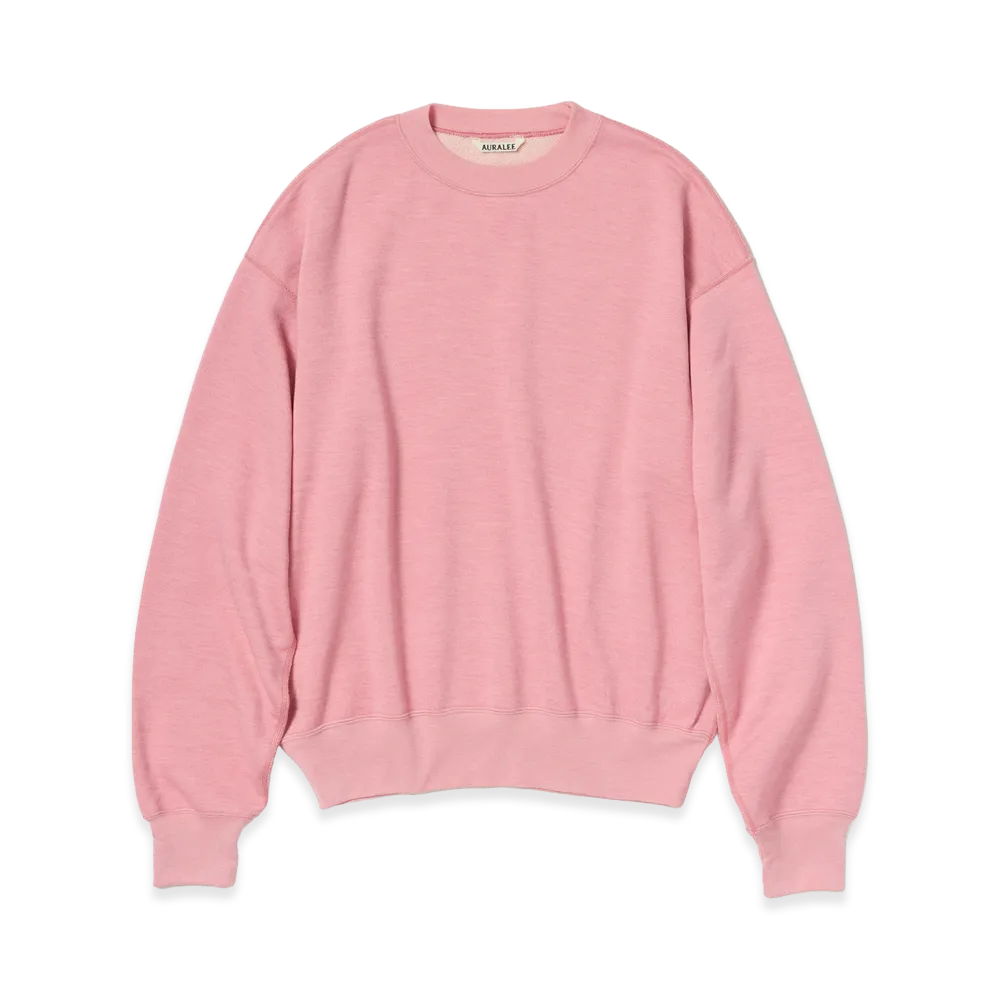 AURALEE High-Twist Compact Sweat P/O "Top Pink"