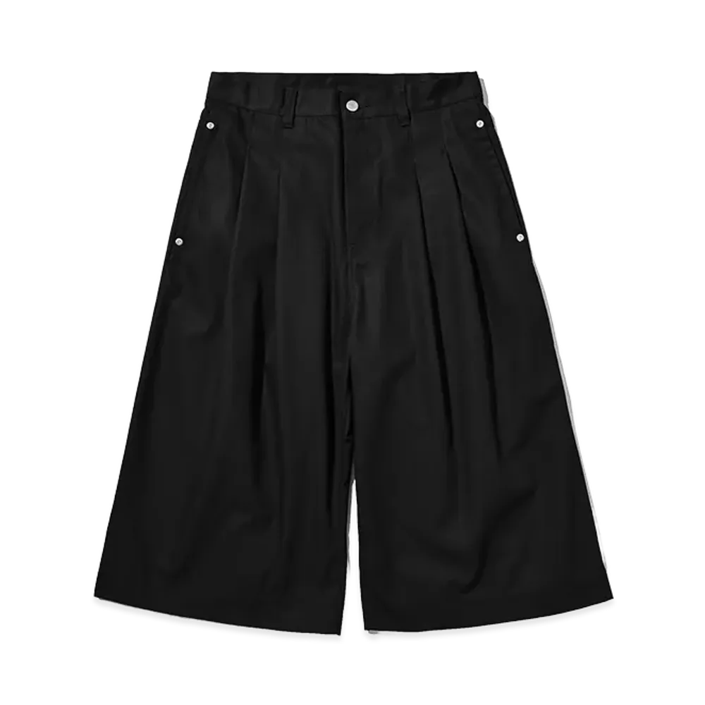 CLESSTE T/C Gabardine City Baggy Half Pants "Black"