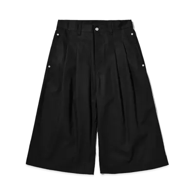 CLESSTE T/C Gabardine City Baggy Half Pants "Black"