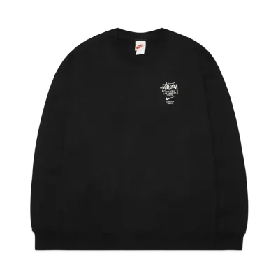 Nike x Stussy International Crewneck Sweatshirt (US Size) "Black" DC4198-010