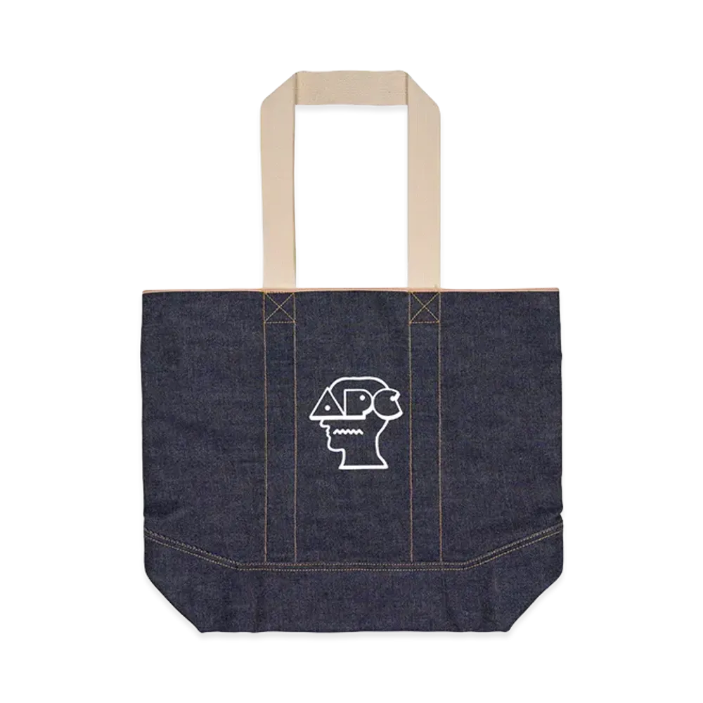 A.P.C. x Brain Dead Printed Selvedge Denim Tote Bag "Indigo"