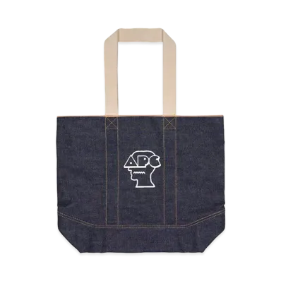 A.P.C. x Brain Dead Printed Selvedge Denim Tote Bag "Indigo"