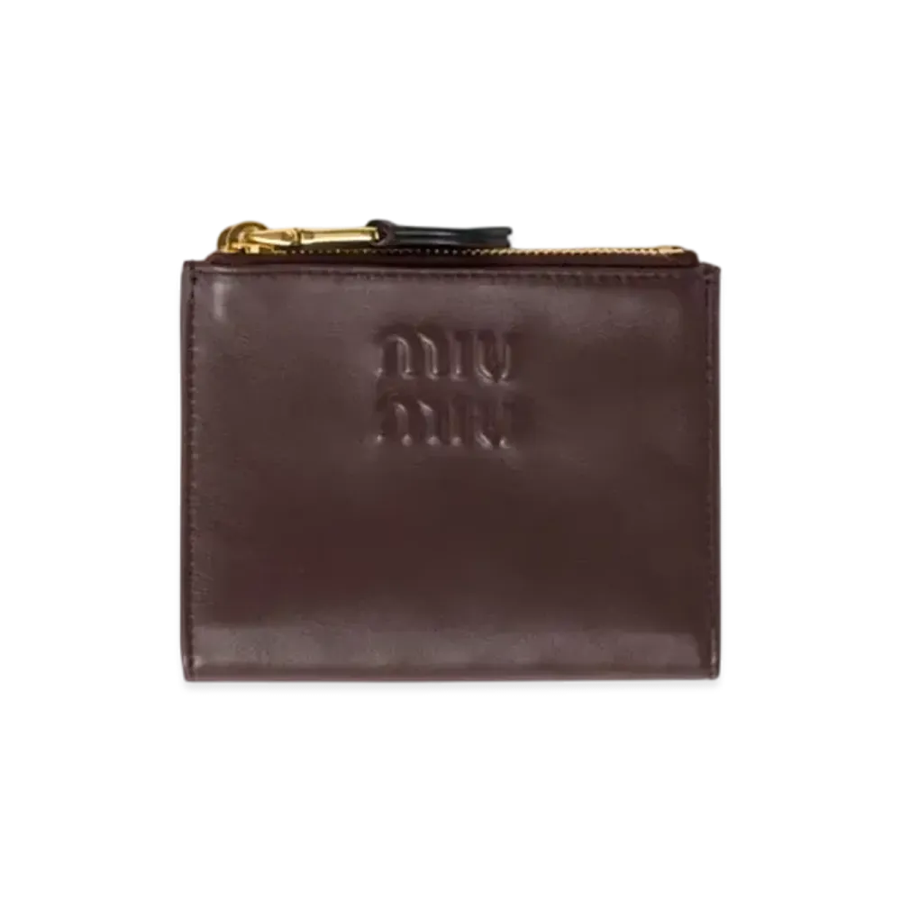 MIUMIU Small Leather Wallet "Brown"