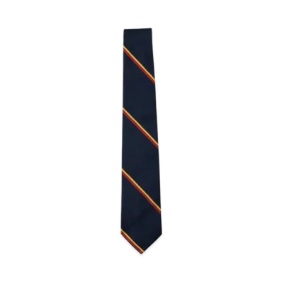 BEAMS Silk Tie Wide Regimental "DarkNavy"