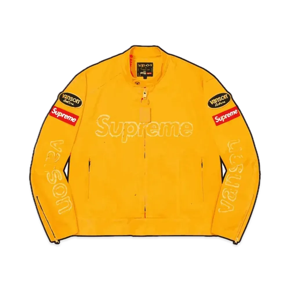 Supreme x Vanson Leathers Cordura Denim Jacket "Yellow"