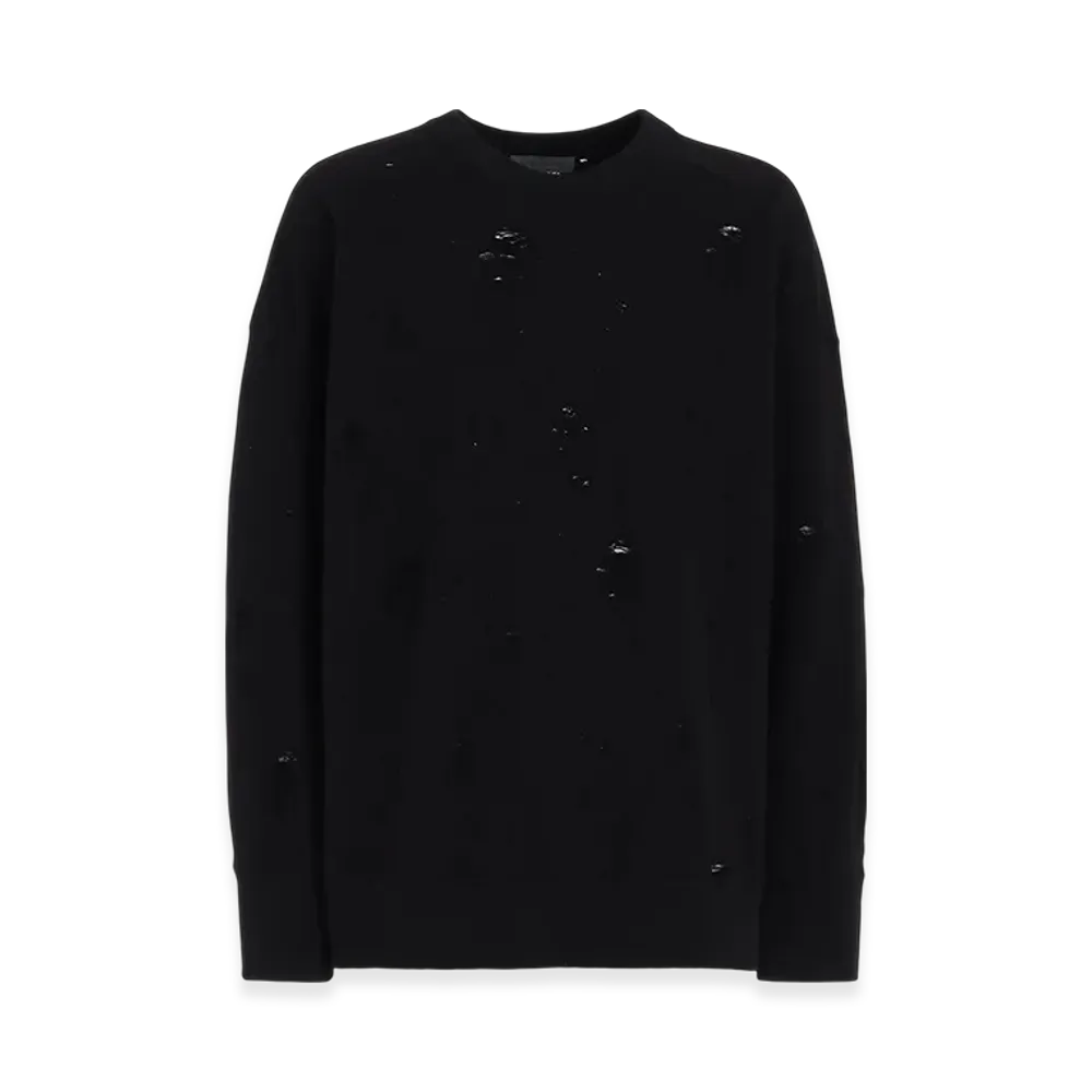Yohji Yamamoto POUR HOMME Damaged Lining Sweat Shirt "Black"