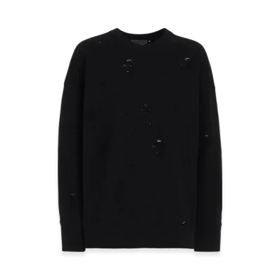 Yohji Yamamoto POUR HOMME Damaged Lining Sweat Shirt "Black"