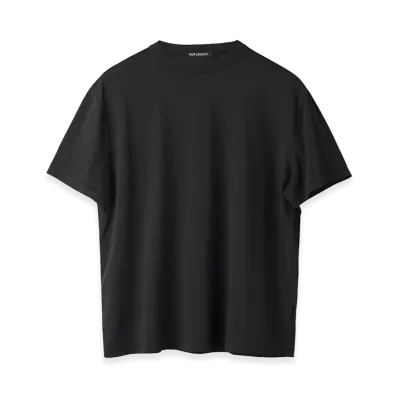 OUR LEGACY S/S Plain Crewneck Cotton T-Shirt "Black"