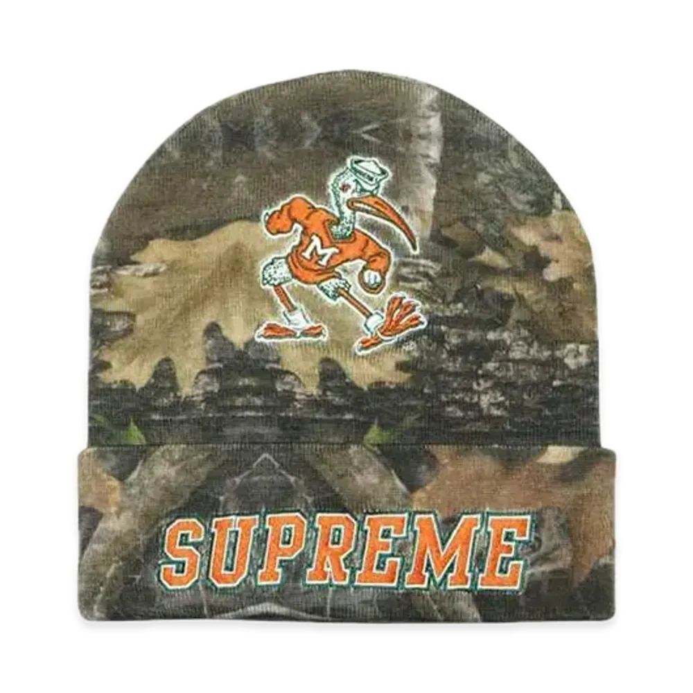 Supreme x Mitchell & Ness NCAA Beanie "Leaves"