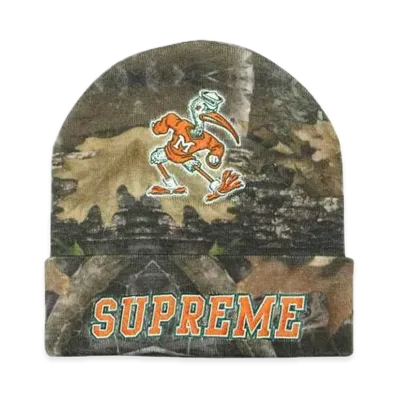 Supreme x Mitchell & Ness NCAA Beanie "Leaves"